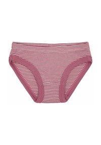 Slip in cotone a righe rosa e bianche con una cintura morbida, caratterizzato da un design senza cuciture e aperture elastiche per le gambe per un comfort ottimale.