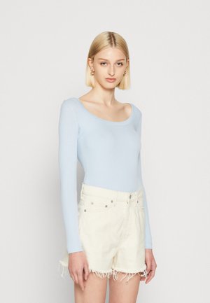 Cotin Square Neck L S Top Portabella
