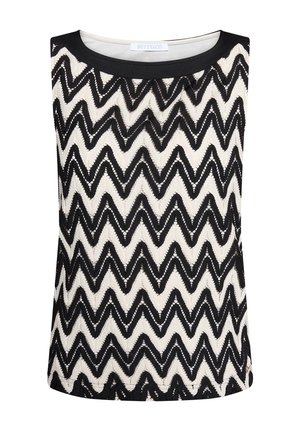 Betty & Co, BETTY & CO OHNE ARM STRUKTURSHIRT - Top - schwarz weiß