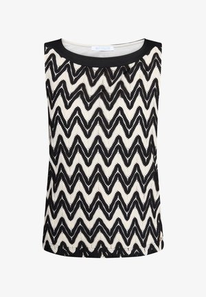 Betty & Co, BETTY & CO OHNE ARM STRUKTURSHIRT - Top - schwarz weiß