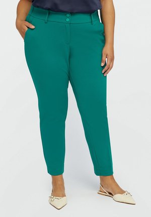 Fiorella Rubino CON TASCHE ALL'AMERICANA - Broek - verde
