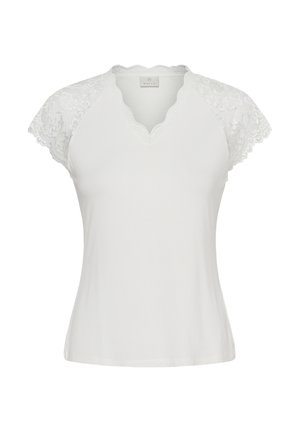 Kaffe, KACARLA SS T-SHIRT - Blouse - chalk