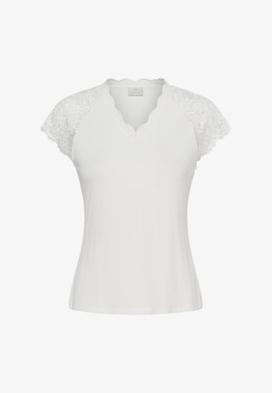 Kaffe, KACARLA SHORT SLEEVE - Bluse - chalk