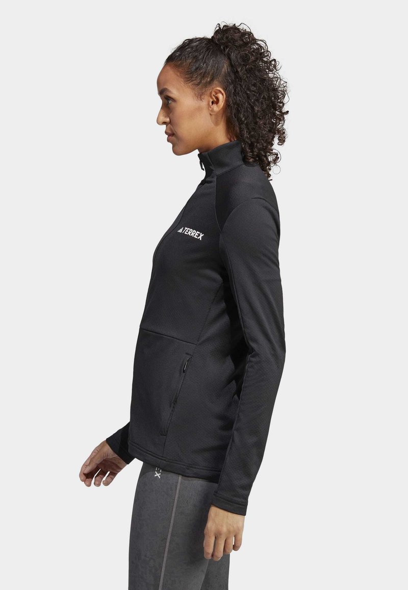 adidas Performance W MT FULL Z FLE - Zip-up sweatshirt - black -  Zalando.co.uk