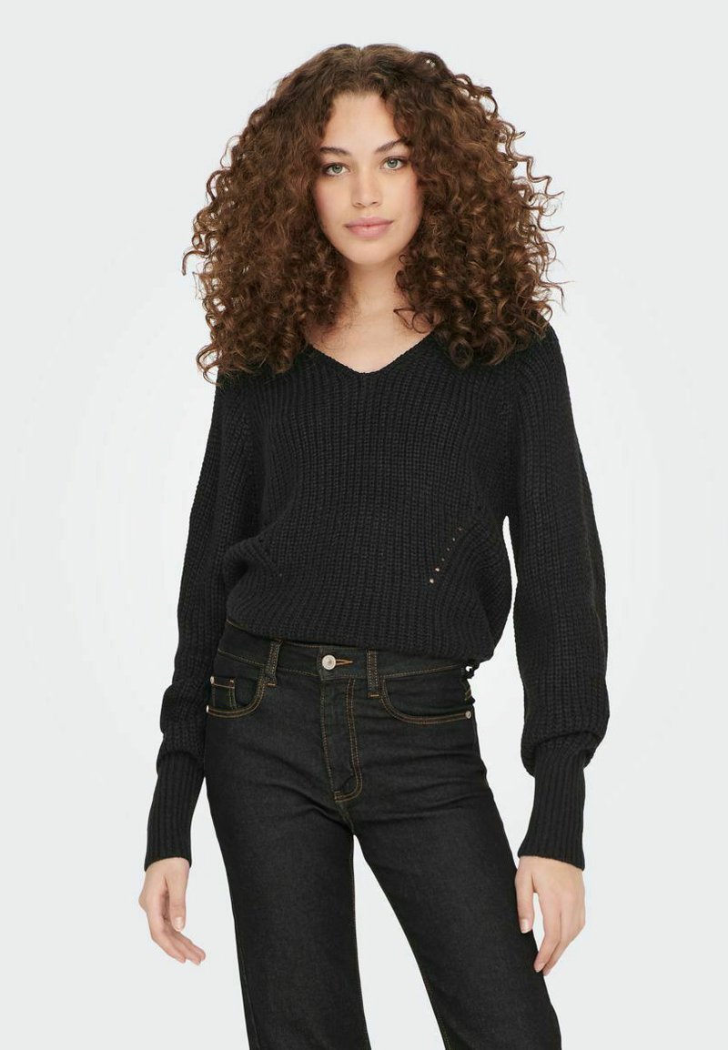 Jayda V-Neck Jumper Black main image 0