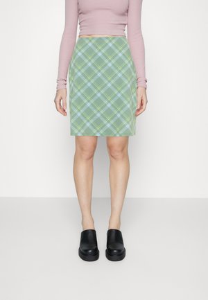 Weekday FINE KNEE SKIRT - Pencil φούστα - blue/green spring