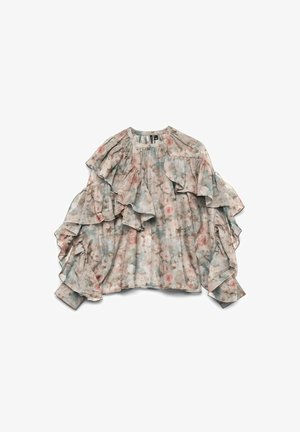 Lillelillelilleprintpaitsee pikkeste varrukatega, ümmarguse kaelusega. Kanga materjal on kerge, esitledes pastelset värvi ja tekstuuri.