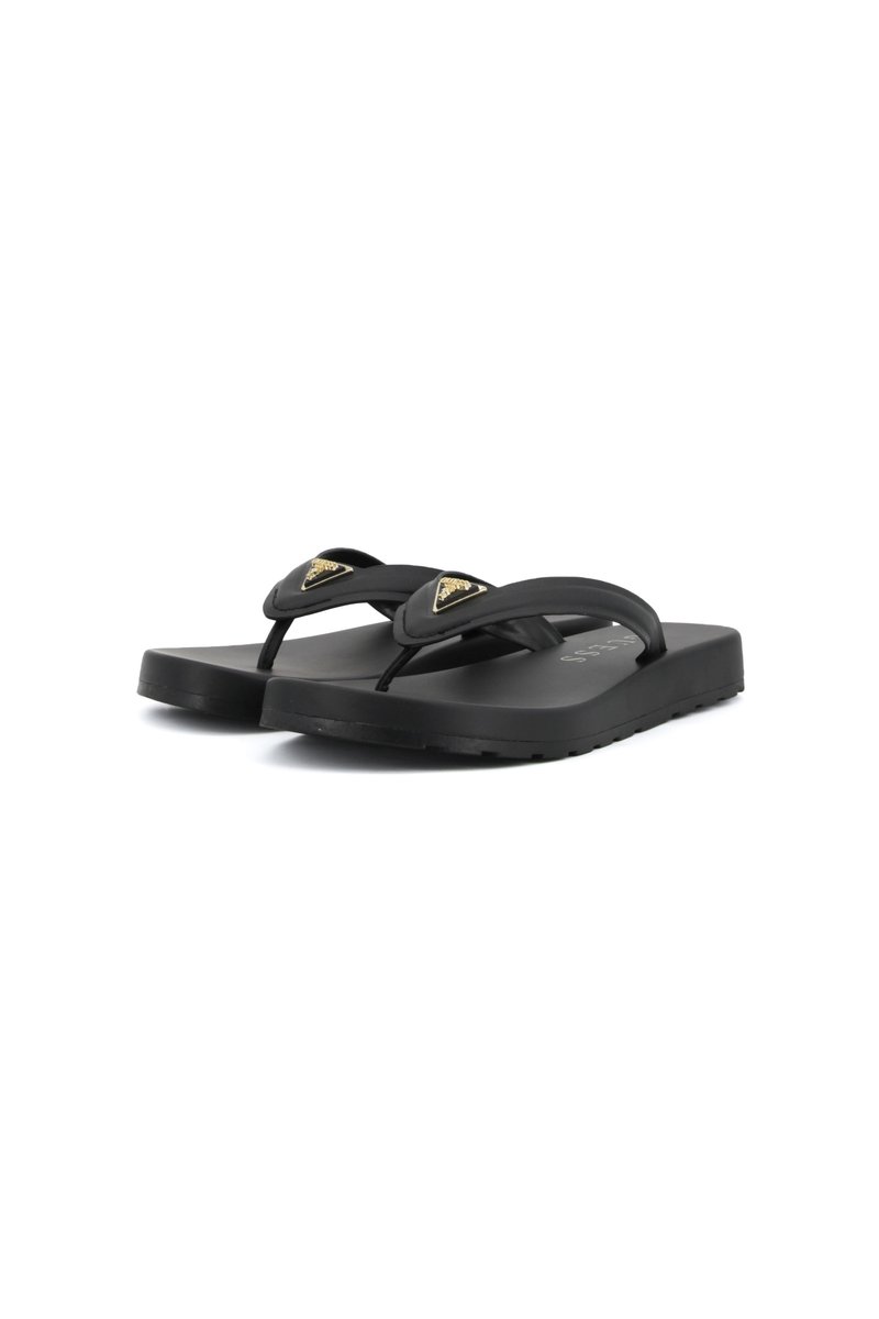 Guess Slippers met labeldetail, model 'TAMARRA' in zwart online kopen | P&C