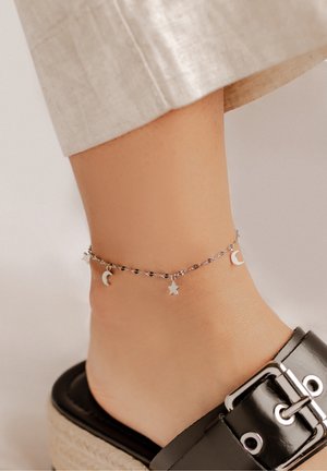 Hey Happiness, DANGLE STAR AND MOON - Anklet - silberfarben