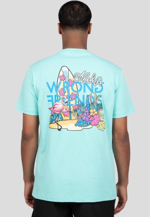 T-Shirt print - light turquoise