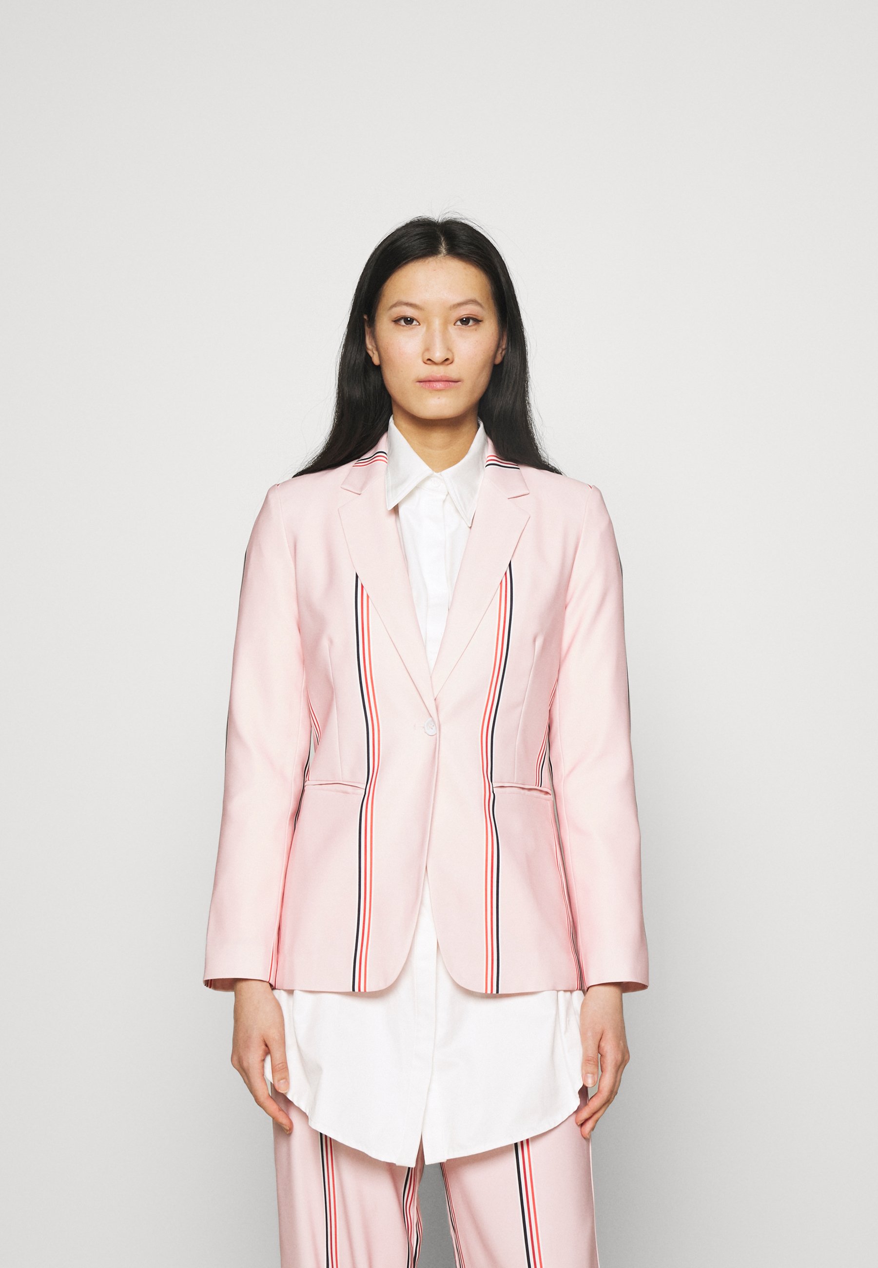 pink stripe blazer