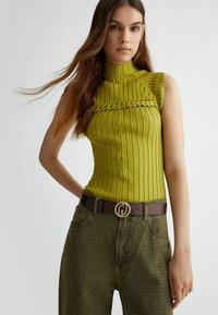 LIU JO WITH LOGO BUCKLE - Pásek - dark brown