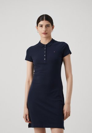 HERITAGE SLIM POLO DRESS - Jerseykjole - blue