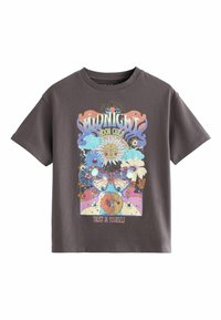 Next FLOWER SEQUIN  - Tričko s potlačou - charcoal grey