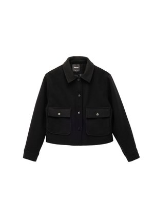 CROP BOXY - Lichte jas - black