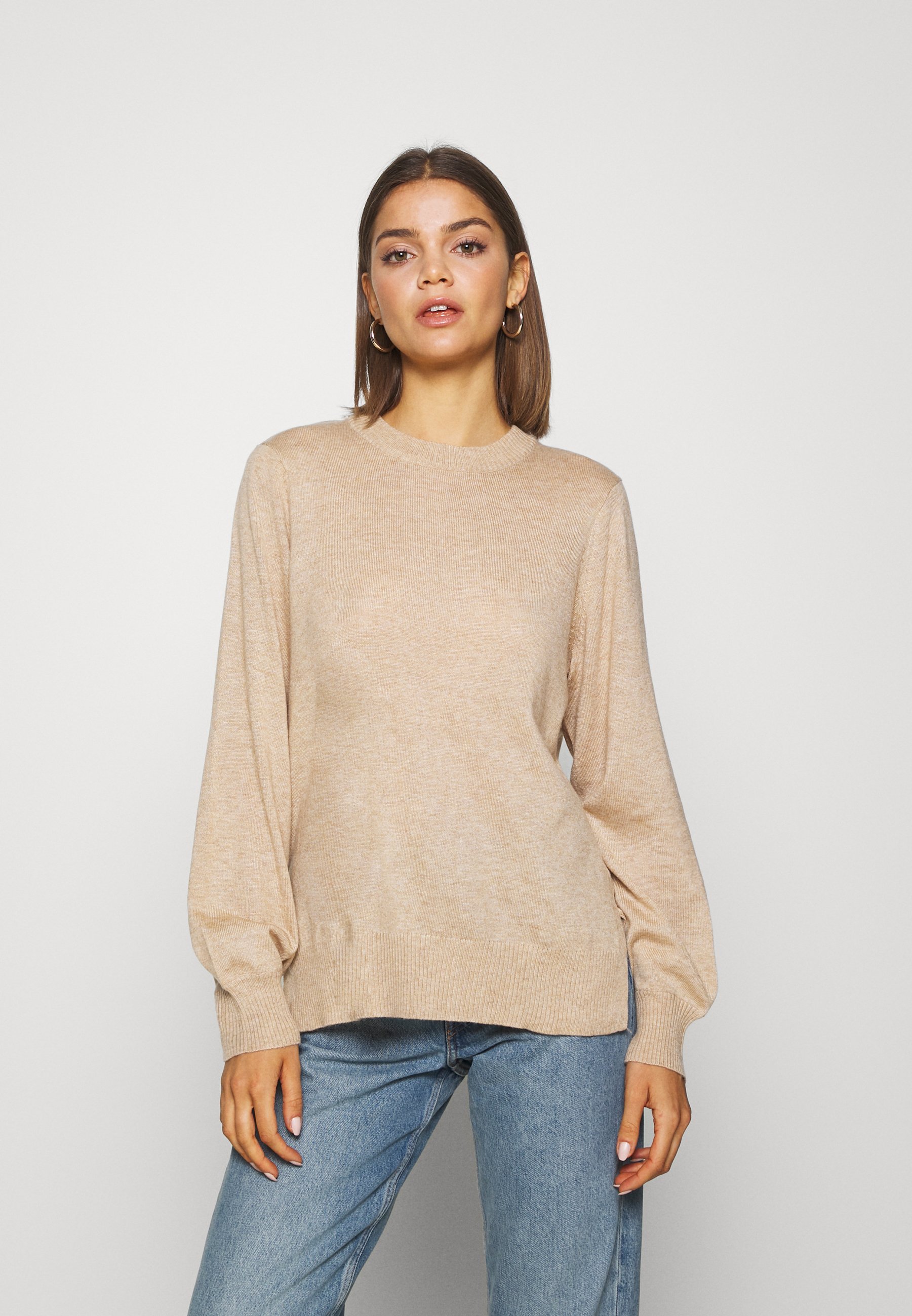 Gina Tricot ASTA Strikkegenser beige melange Zalando.no Gina Tricot ASTA - Strikkegenser - beige melange