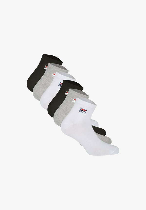 QUARTER UNISEX 6 PAAR - LOGO-BUND - Socks - schwarz weiß grau