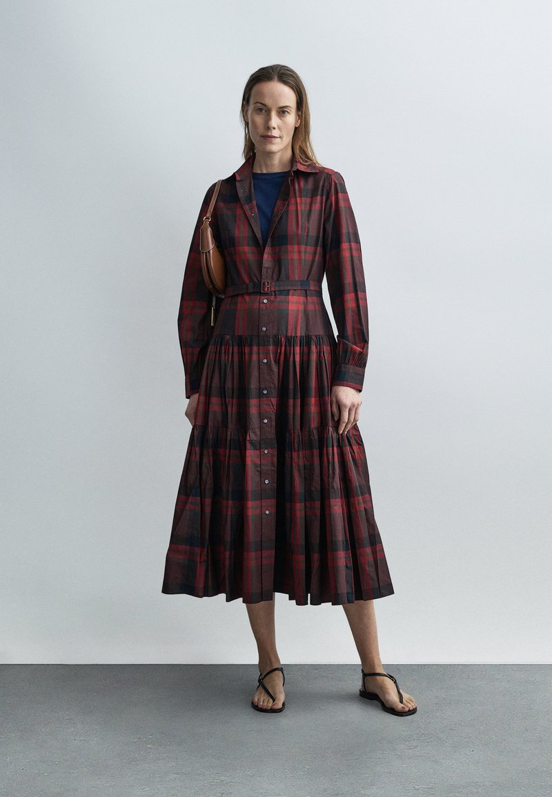 Polo Ralph Lauren A LINE DRESSES - Shirt dress - red/black - Zalando.ie