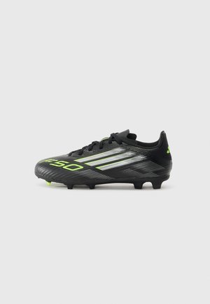 adidas Performance F50 LEAGUE - Nogometne kopačke za čvrstu podlogu - core black/iron metal-coloured/lucid lemon