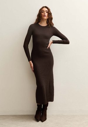 New Look A-LINE MIDI - Abito in maglia - dark brown