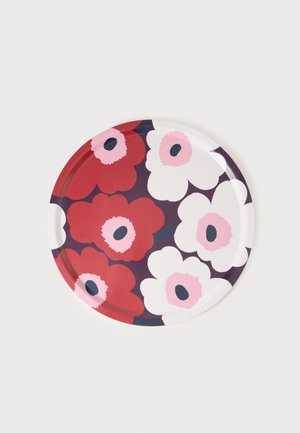 Marimekko, UNIKKO TRAY - Поднос - plum/cranberry/off white/rose