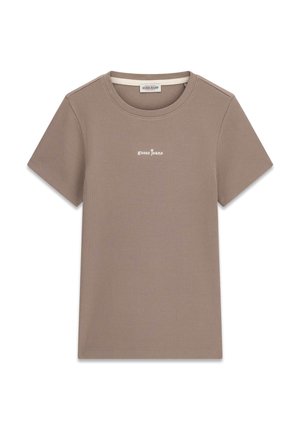 Guess Jeans, T-SHIRT MIT GESTICKTEM LOGO - T-shirt basique - beige