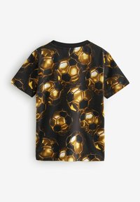 Next ALL OVER SHORT SLEEVE STANDARD - Apdrukāts T-krekls - black gold football