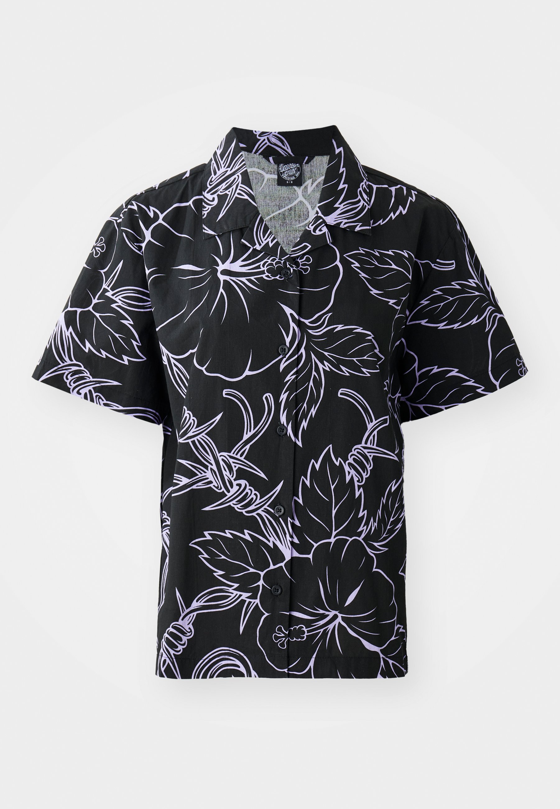 売れ筋商品|||サンタクルーズ シャツ レディース トップス MONO CABANA  - Button-down blouse - black/lavender Santa Cruz MONO CABANA - Button-down blouse - black/lavender