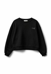 Hanorac negru scurt, cu mâneci lungi. Realizat dintr-un material moale, cu un mic logo „oui” ton pe ton pe partea din față.