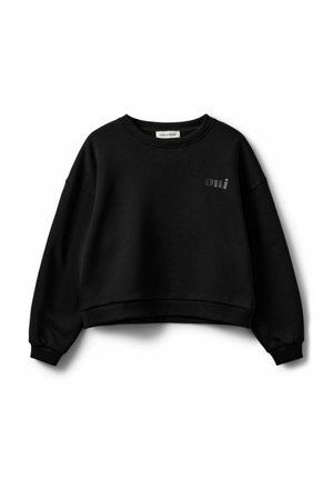 Mustast värvi lühendatud dressipluus pikkade varrukatega. Valmistatud pehmest materjalist, esiküljel väike „oui” logo tooni järgi sarnase trükikirjaga.