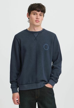 Blend, BEQUEMES SWEATSHIRT RUNDHALS RIPPBÜNDCHEN UNIFARBEN - Sweater - blau
