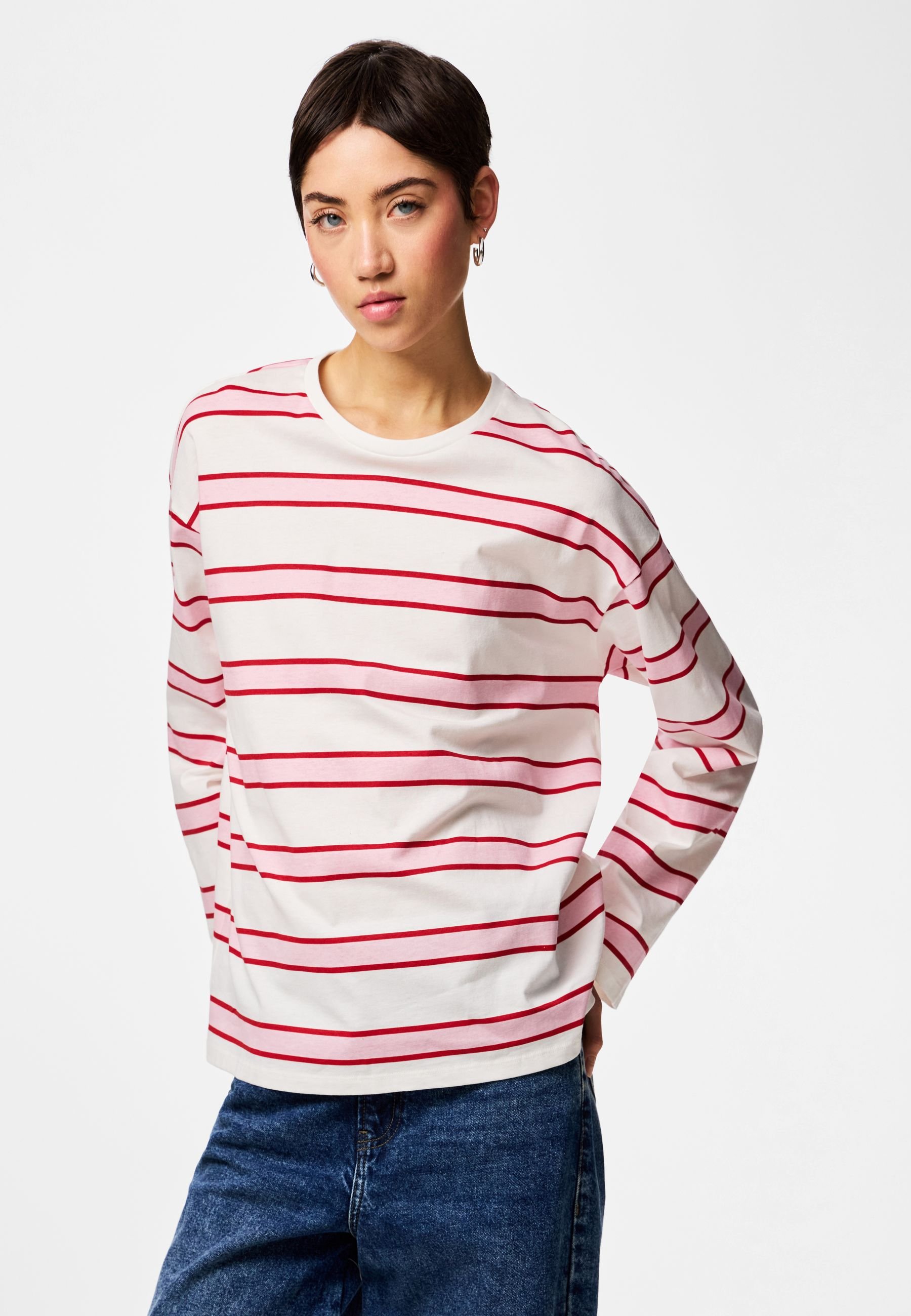 Pieces PCMILA LS LOOSE TEE JRS NOOS BC - Longsleeve - pink