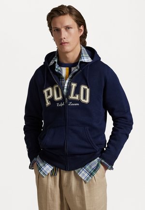 LOGO FLEECE FULL-ZIP HOODIE - Sweatjakke - cruise navy