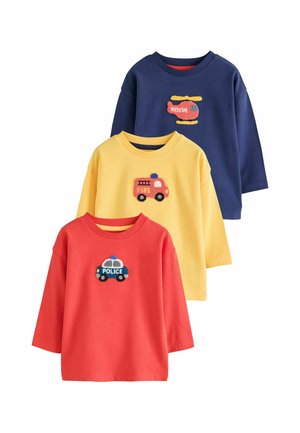 Next, REGULAR FIT - LONG SLEEVE APPLIQUE T-SHIRTS 3 PACK - Top s dlhým rukávom - multi bright transport