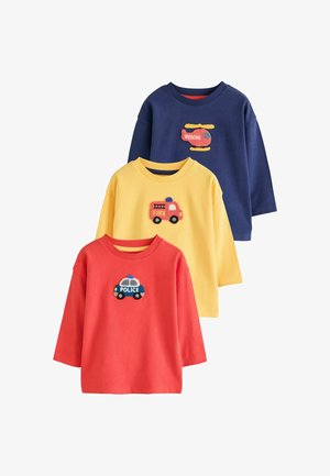 Next, REGULAR FIT - LONG SLEEVE APPLIQUE T-SHIRTS 3 PACK - Top s dlhým rukávom - multi bright transport