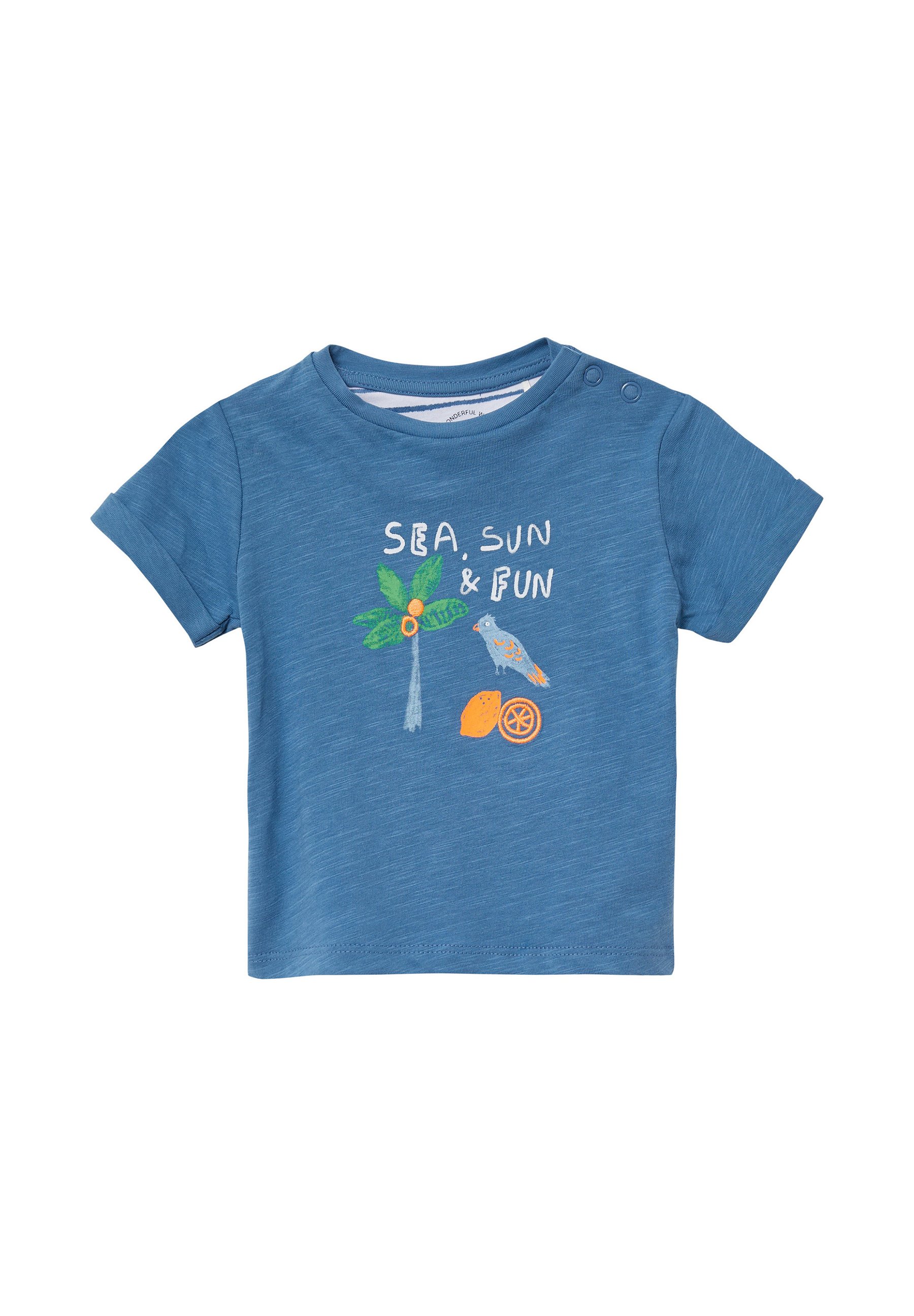 S.Oliver Mädchen T-Shirt Mit Pailletten – Rundhals, Gekrempelten Ärmeln