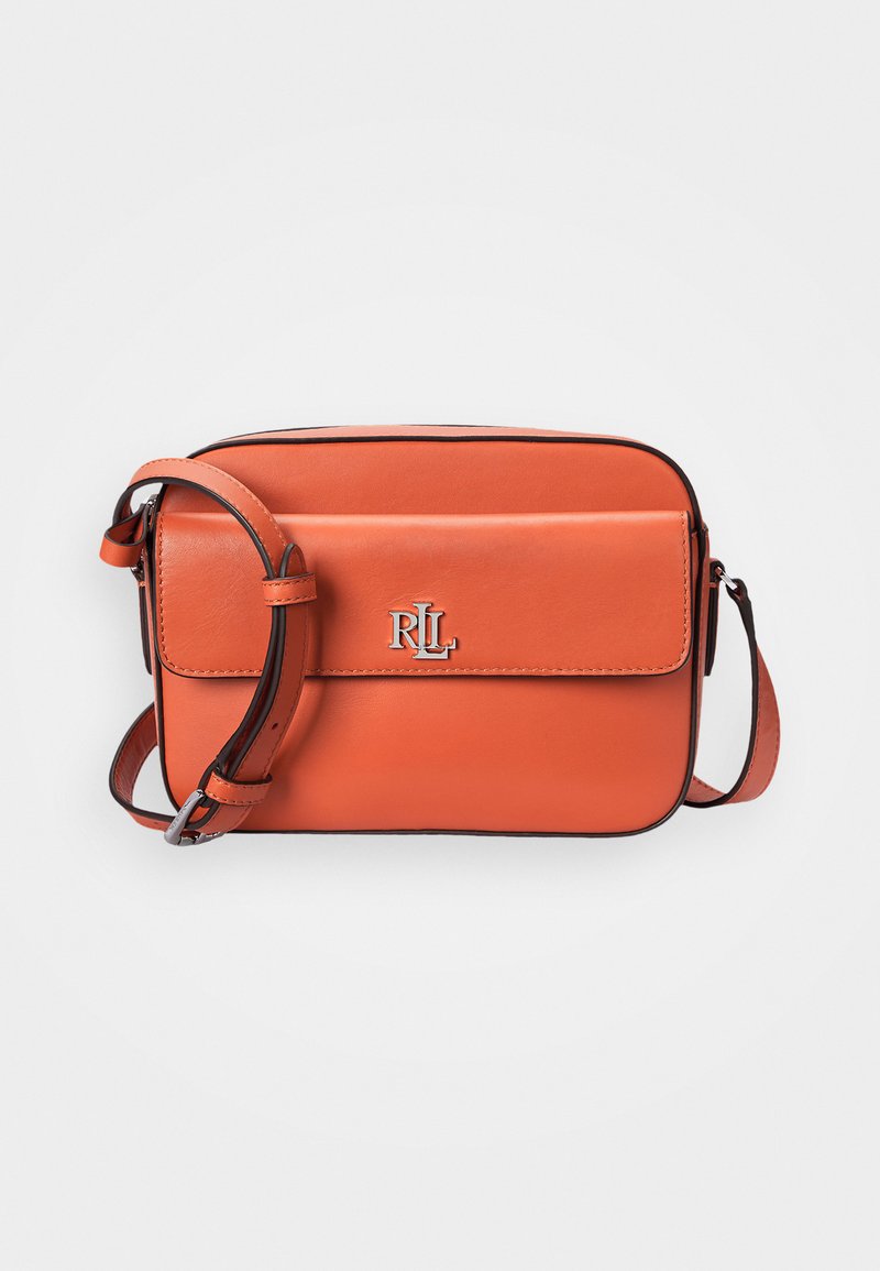 Lauren Ralph Lauren LEATHER MEDIUM MARCY CAMERA BAG - Axelremsväska - rust orange