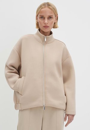 BALLOON BACK - Felpa con zip - soft oat