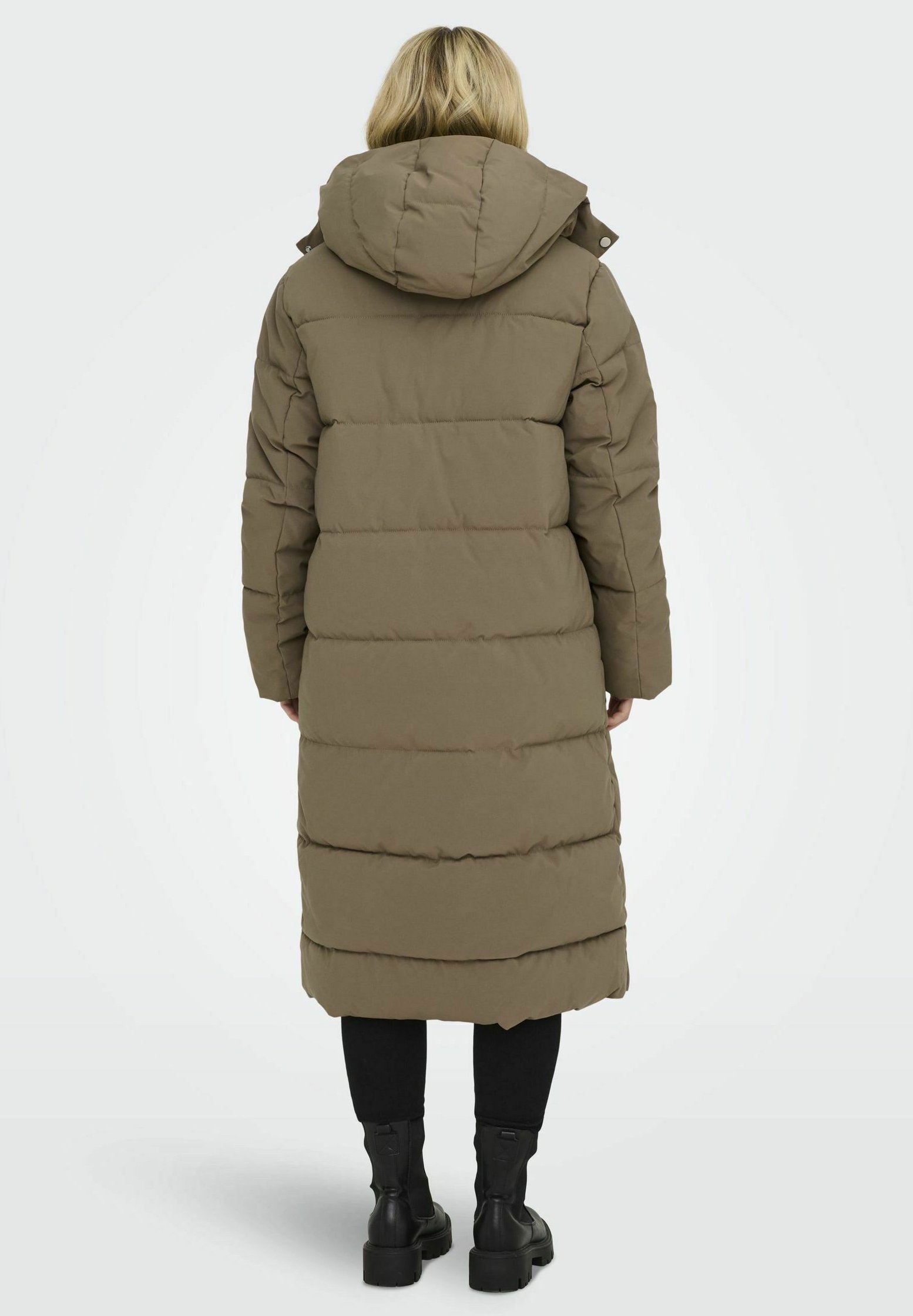 【mii】　gypsohila ★ Light Duck Coat JDY JDYMAJA LONG PADDED JACKET - Winter coat - shitake/brown - Zalando