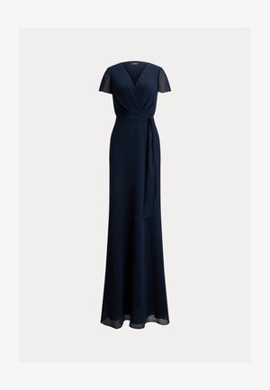 Lauren Ralph Lauren, BELTED CRINKLE GEORGETTE GOWN - Alkalmi viselet - navy