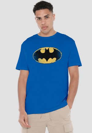 Cotton Soul, BATMAN DISTRESSED SHIELD - Print T-shirt - royal blue