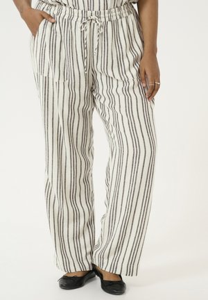 KCMILLE - Trousers - moonstruck black stripe