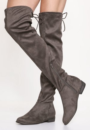 Over-the-knee boots - dark grey