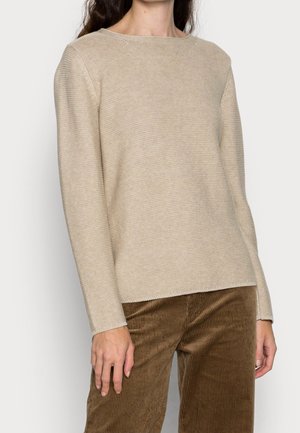 Stickad tröja - beige