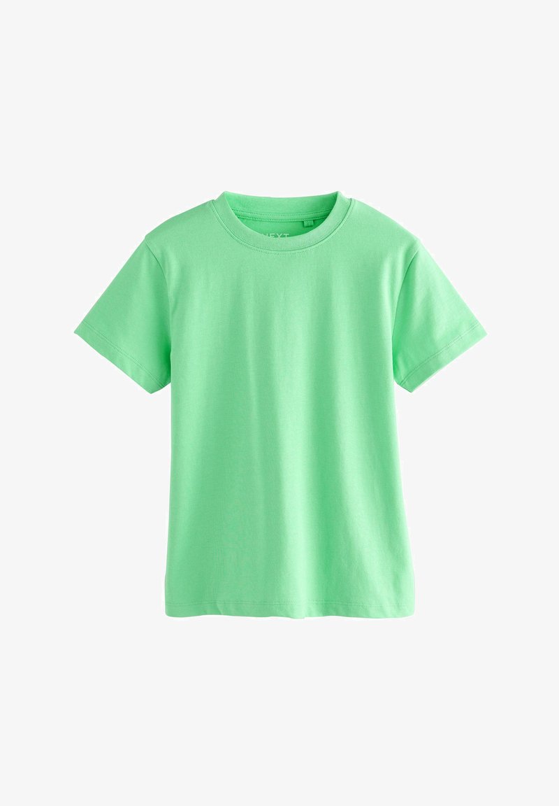 Vihreä minttutauti T-paita, joka on valmistettu puuvillasta. Lyhyet hihat, pyöreä kaula-aukko, sileä rakenne, ei kuvioita tai varusteita. Normaali istuvuus, rento muotoilu.