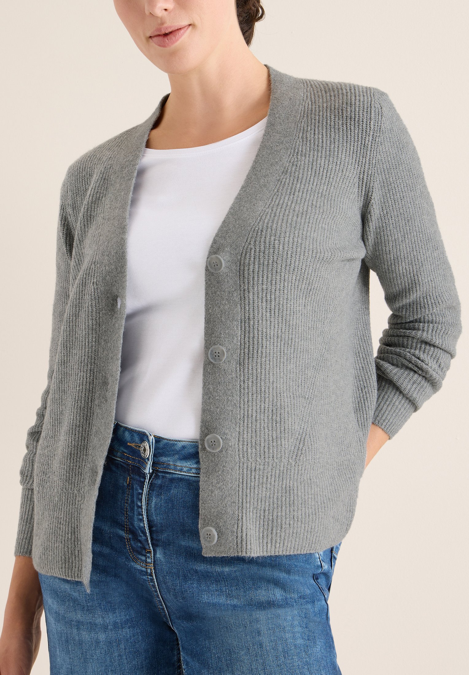 Cecil Cardigan grau/mottled grey Zalando