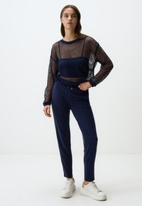 Jimmy Key FISHNET OVERLAY - Trui - dark blue