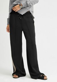 Next WIDE LEG - Kelnės - black  grey
