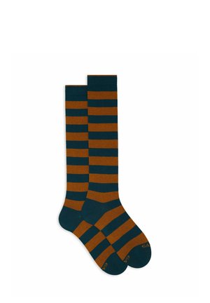 WITH TWO TONE STRIPES - Calzettoni - anatra curry