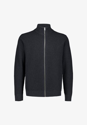 Lindbergh, LINDBERGH KNITTED ZIP CARDIGAN - Vest - charcoal
